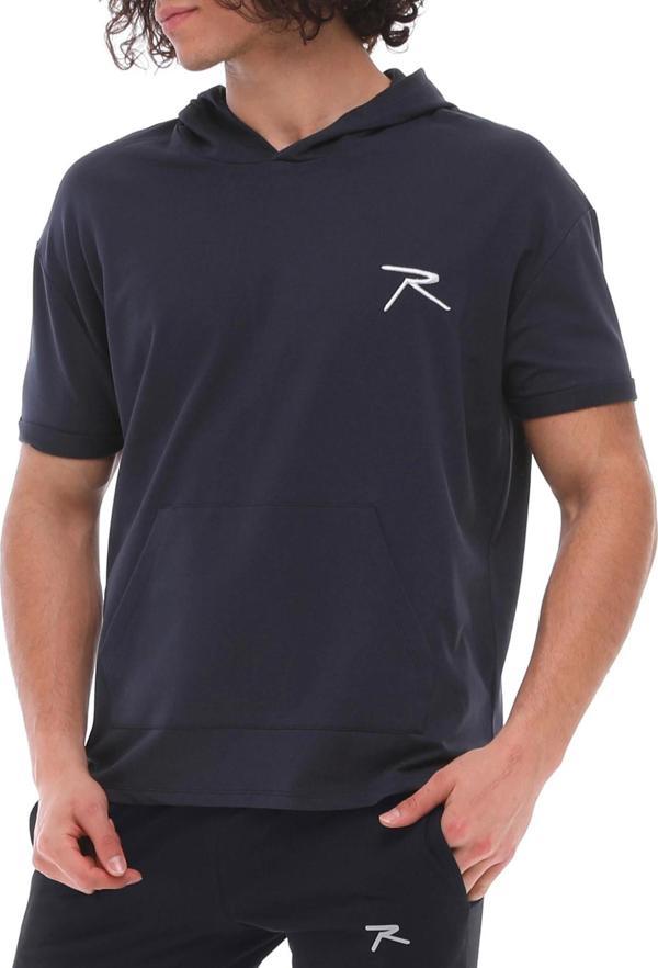 Raru Pamuklu Kapüşonlu Kısa Kollu Sweatshirt OCULUS LACİVERT - Image 1