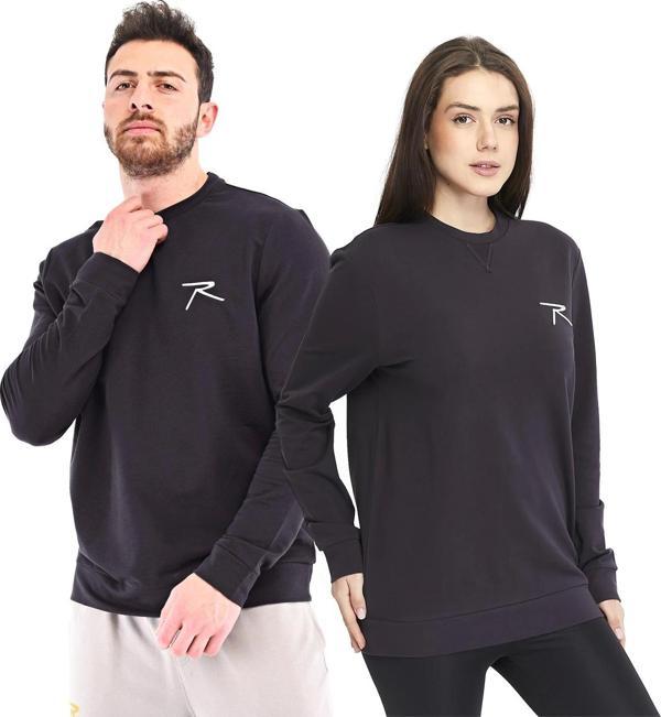 Raru Pamuklu Bisiklet Yaka Basic Sweatshirt OMNIS ANTRASİT - Image 1