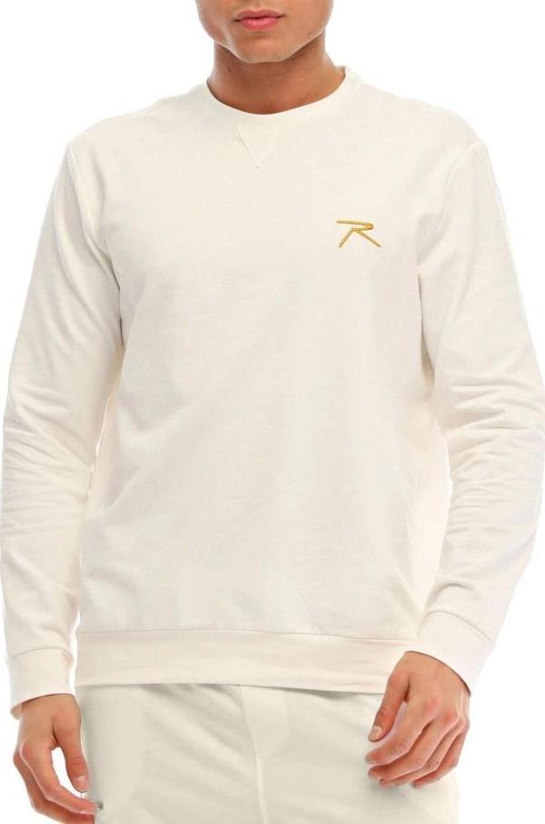Raru Pamuklu Bisiklet Yaka Basic Sweatshirt PORTA EKRU - Image 1