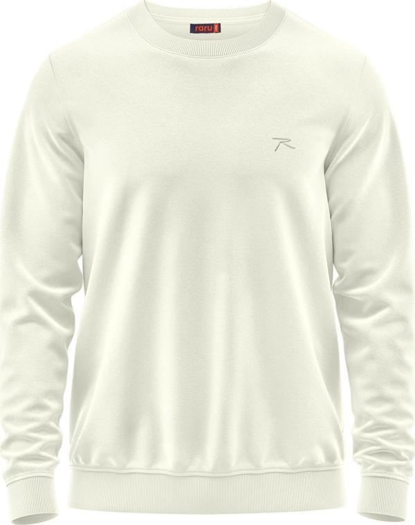 Raru %100 Pamuk Bisiklet Yaka Unisex Basic Sweatshirt AUDAX EKRU - Image 1