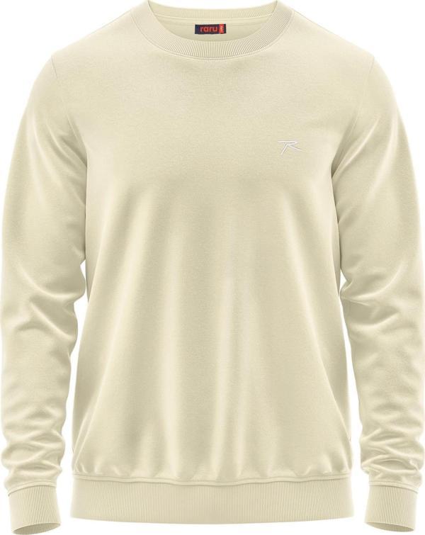 Raru %100 Pamuk Bisiklet Yaka Unisex Basic Sweatshirt AUDAX EKRU - Image 1