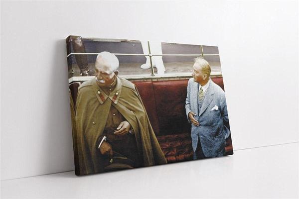 Tablosan Atatürk Ve Iran Şahı Kanvas Tablo - Image 1