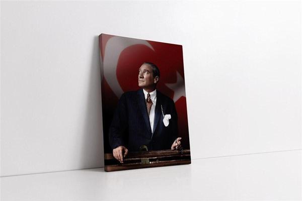 Tablosan Istikbal Göklerdedir Atatürk Kanvas Tablo - Image 1