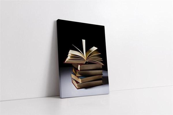 Tablosan Kitap In Uçuşan Yaprakları Kanvas Tablo - Image 1