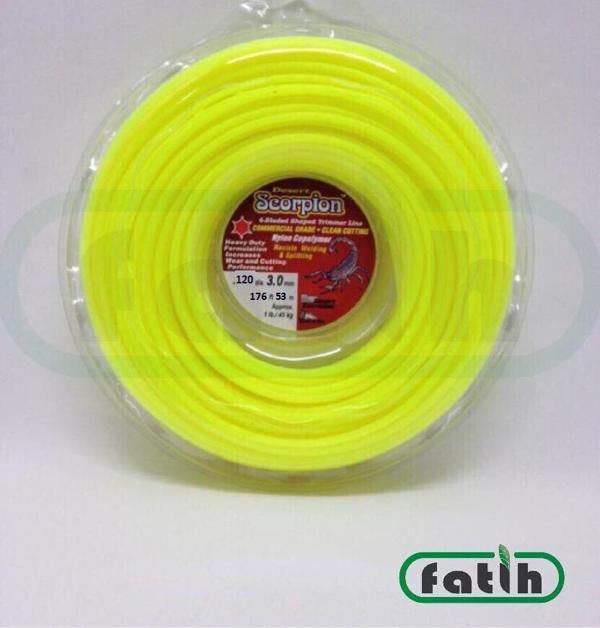 Scorpion Akrep Misina Motorlu Tırpan 3.0 mm Altı Köşe 53 m Sarı - Image 1