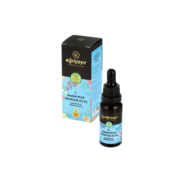 Eğriçayır İmmünplus Propolis Vitamin D3 ve Vitamin K2 Damla 20 ml - Image 1