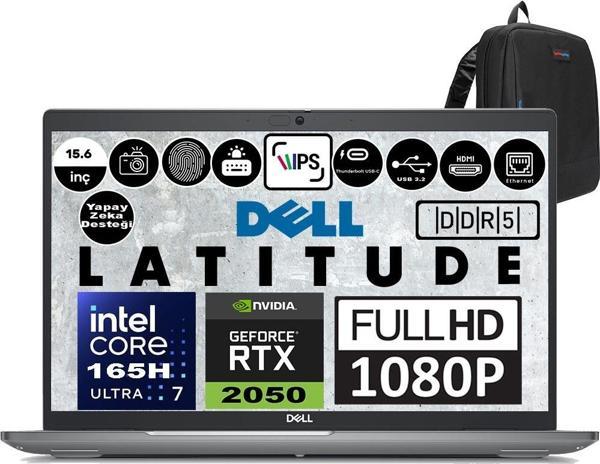 Dell Latitude 5550 Intel Core Ultra 7 165H 96GB Ddr5 4tb SSD Nvidia RTX2050 4gb Windows 11 Pro 15.6" 250NİT Fullhd Taşınabilir Bilgisayar XCTOL555015EMEAP20 + Zetta Çanta - Image 1