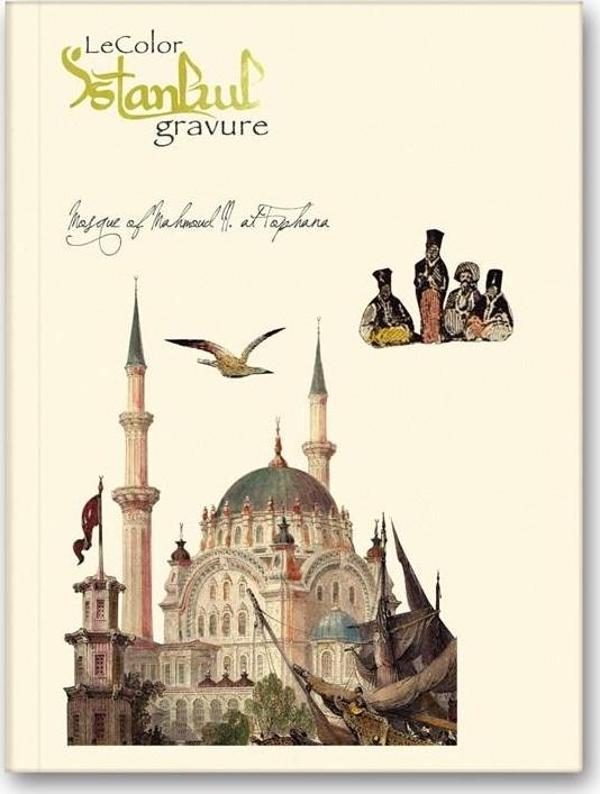 LeColor İstanbul Gravür Mini Journal Çizgili Tophane - Image 1