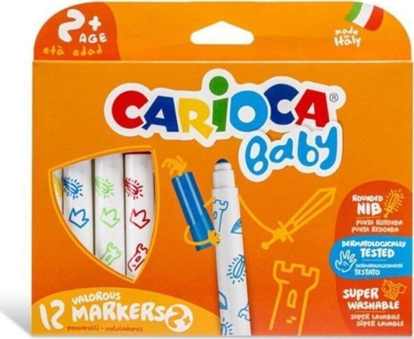 Carioca Keçeli Boya Kalemi Jumbo Bebek Süper Yıkanabilir 12 Li - Image 1