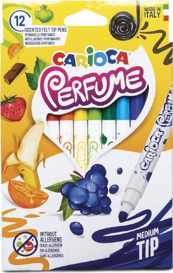 Carioca Kokulu Yıkanabilir Keçeli Boya Kalemi 12 Li Keçeli Boya - Image 1