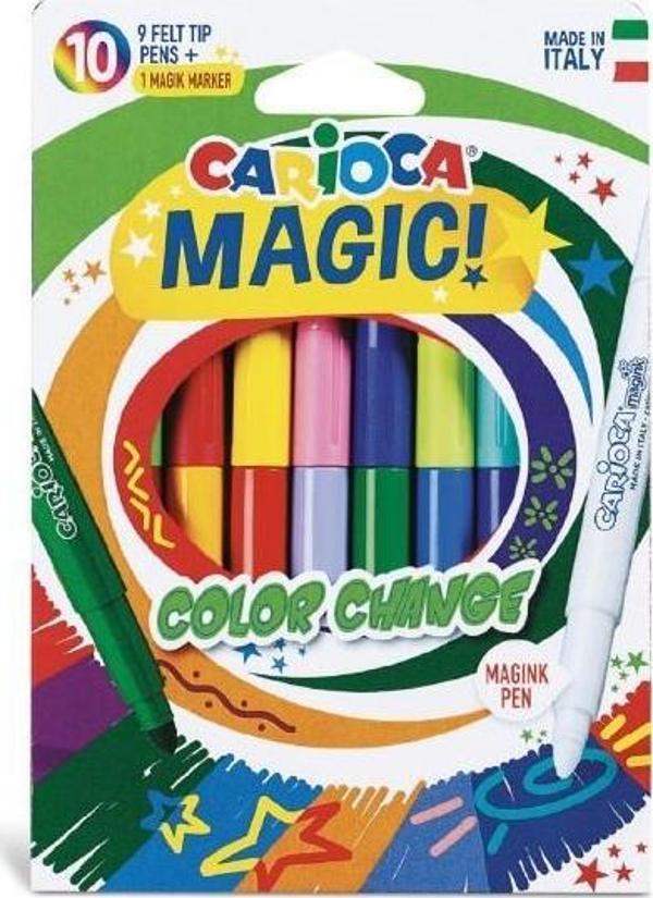 Carioca Renk Değiştiren Sihirli Keçeli Boya Kalemi (9 Renk + 1 Renk) Keçeli Boya Kalemi - Image 1