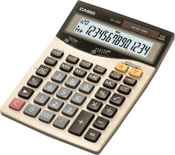 Casio Hesap Makinesı Masa Üstü 14 Hane Check Control DJ-240D Plus - Image 1