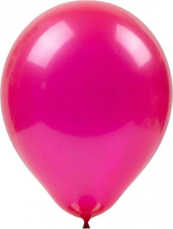 Balonevi Balon Metalik Fuşya 12 İnç Metalik Fuşya Balon (100 Lü Paket) - Image 1