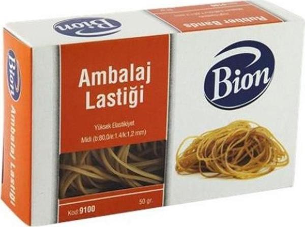 Bion Lastik Kutu %80 Kauçuk 50 Gram Midi Ambalaj Lastiği (96 Lı Paket) - Image 1