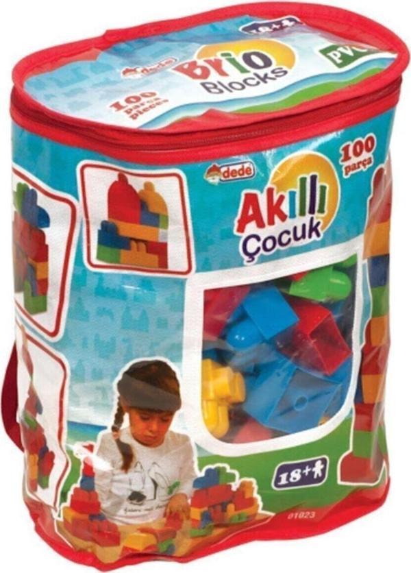 Akıllı Çocuk 100 Parça Büyük Parçalı Eğitici Bloklar Torbalı - Image 1