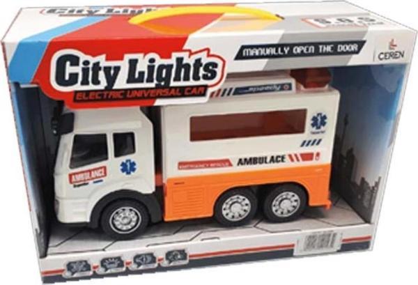 Ctoy Işıklı Ve Sesli Dönen Ambulans Kamyon - Image 1