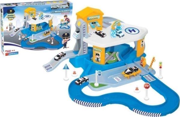 Dede İki Katlı Polis Garaj Seti Mega Pist - Image 1