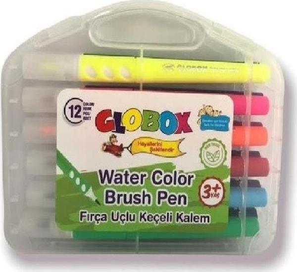 Globox Fırça Uçlu Keçeli Kalem 12 Li Fırça Uçlu Keçeli Kalem - Image 1