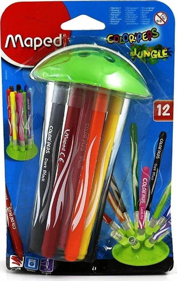 Maped Keçeli Boya Kalemi Jungle Innovatıon 12 Renk Keçeli Kalem - Image 1