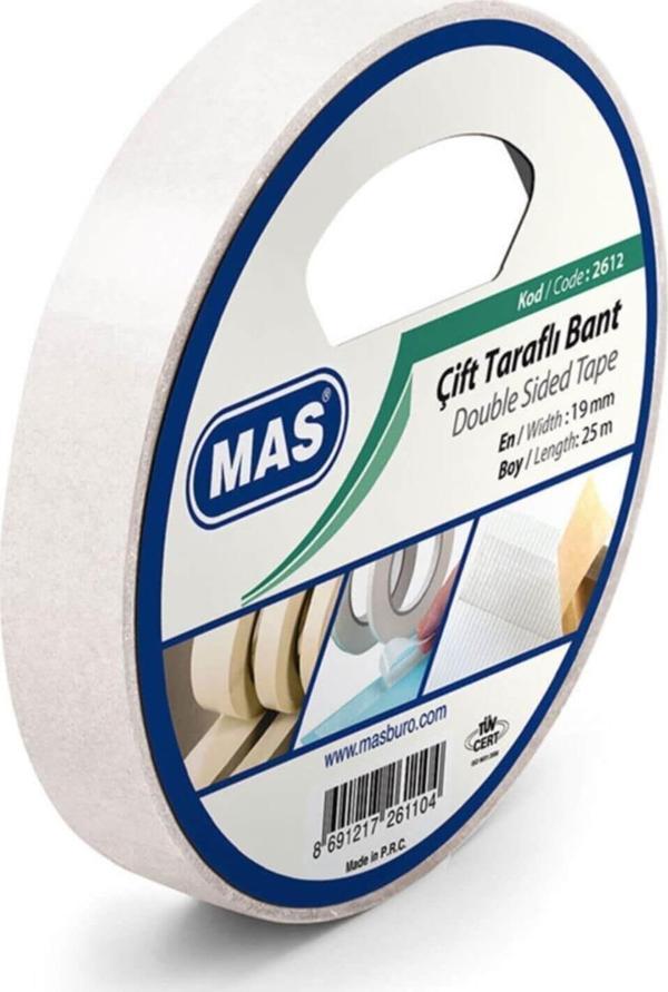 Mas Çift Taraflı Bant 19 mm x 25 Metre - Image 1