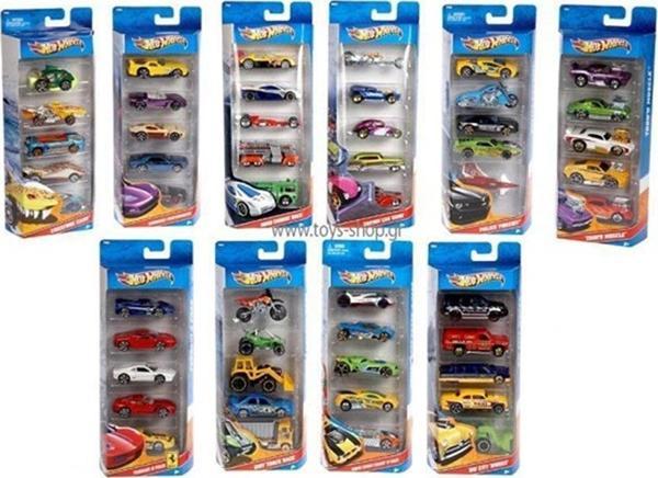 Hot Wheels Beşli Araba Seti Oyuncak Araba Koleksiyonu 1:64 Ölçek (Karışık Model 1 Adet) - Image 1