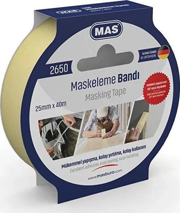 Mas Krepe (Maskeleme) Bantı 25 Mm X40 Metre Kağıt Bant - Image 1