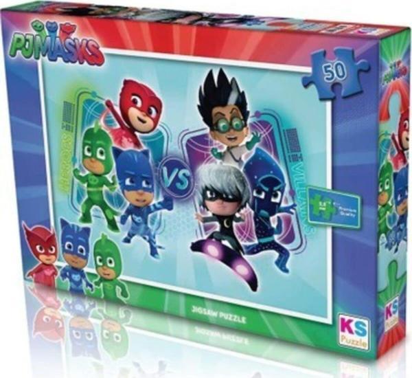 Ks Games Puzzle 50 Parça Pjmasks Çocuk Puzzle - Image 1