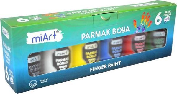 Miart Parmak Boya 6 Lı Set 30 ML 6 Renk Parmak Boyası - Image 1