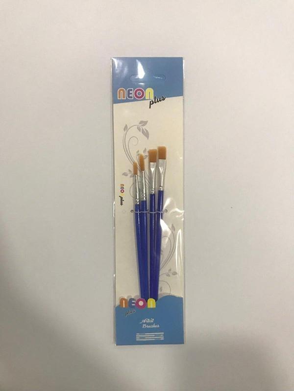 Neon Plus Fırça Seti 4 Lü Yağlı - Akrilik - Guaj Fırça Seti - Image 1