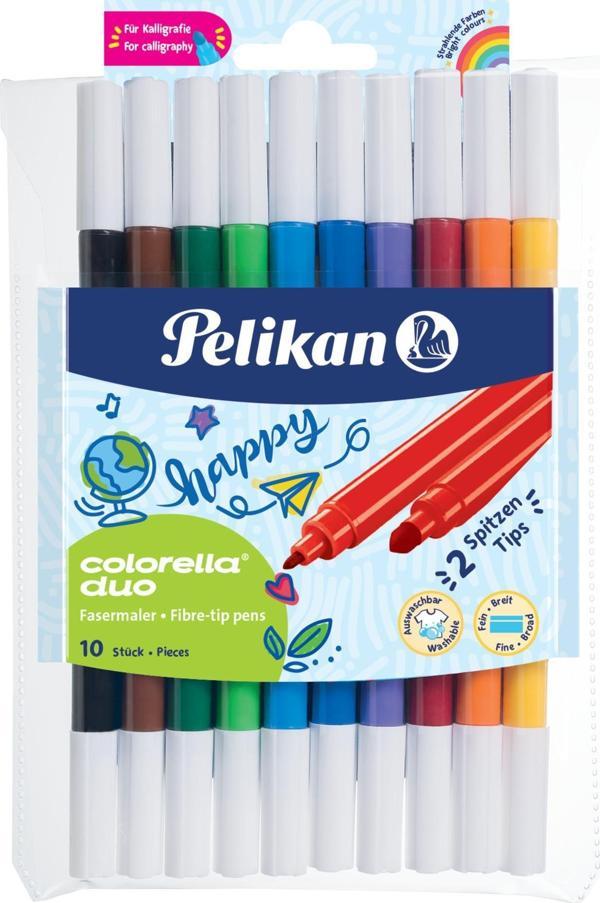 Pelikan Keçeli Kalem Colorella 2 Çift Uçlu 10 Lu Keçeli Boya Kalemi - Image 1