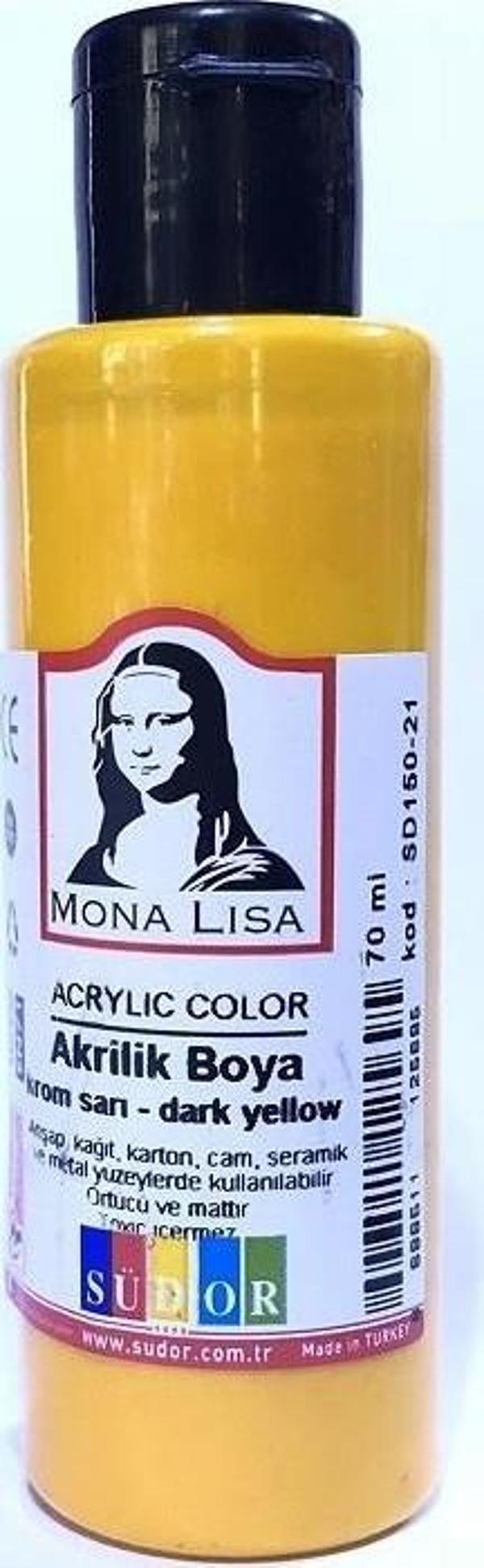 Monalisa Akrilik Boya 100 ML Krom Sarı Akrilik Boya (1 Adet) - Image 1
