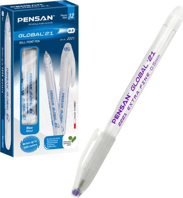 Pensan Tükenmez Kalem Global 0.5 MM Eflatun (12 Li Paket) - Image 1