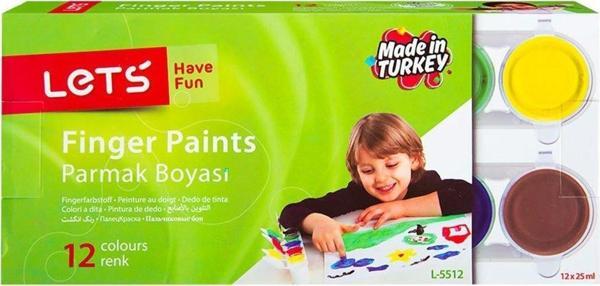 Lets Parmak Boyası 25 ML 12 Renk Çocuk Parmak Boyası - Image 1