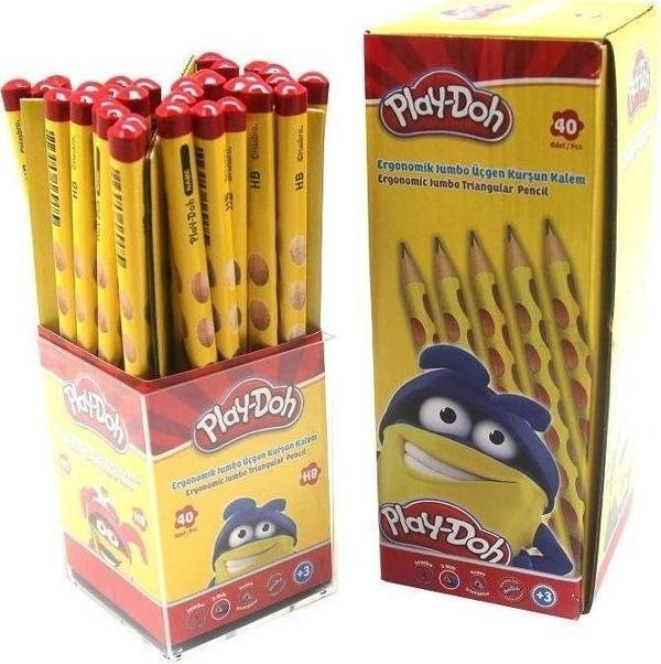 Play-Doh Kurşun Kalem Oluklu Jumbo Üçgen Kurşun Kalem (40 Lı Paket) - Image 1