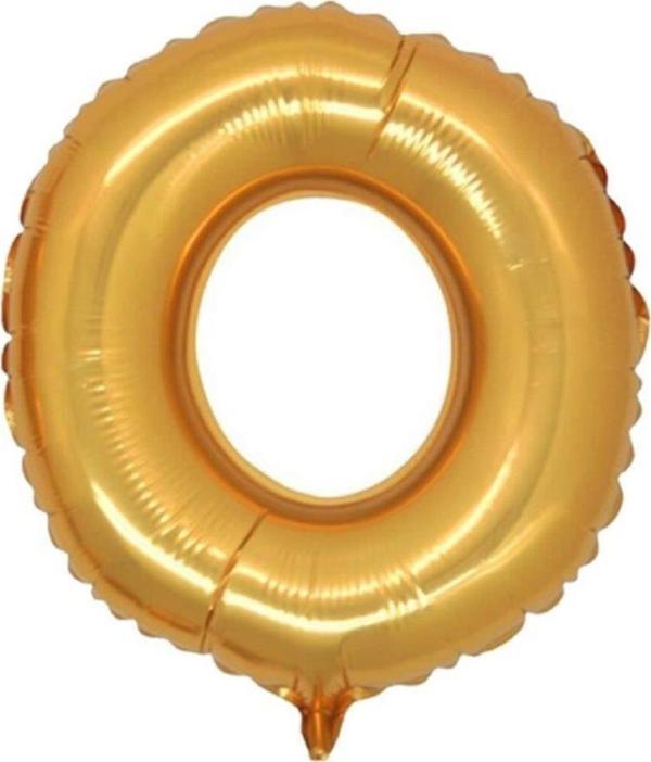 Nedi Folyo Balon 100 Cm Harf Şişirilmemiş Altın (O Harfi) - Image 1