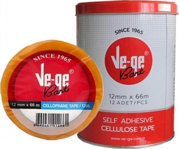 Ve-Ge Selefon Bant Teneke 12x66 Metre (12 Adet Bant) - Image 1