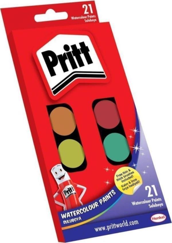 Pritt Sulu Boya Büyük Boy 21 Renk Sulu Boya - Image 1
