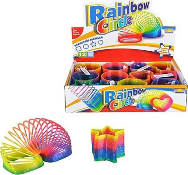 Sunman Gox Yay Rainbow Şeffaf Renkli Şekilli Stres Yayı - Image 1