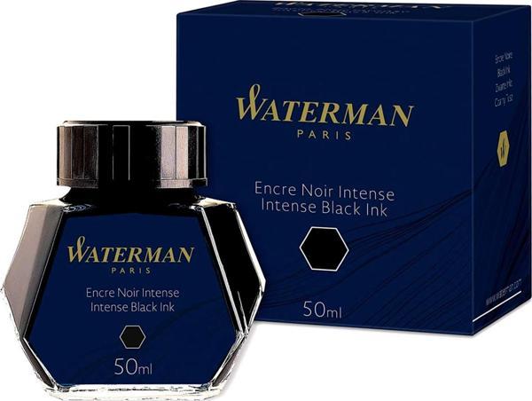Waterman Dolma Kalem Mürekkebi Cam Şişede 50 ML Siyah Dolma Kalem Mürekkebi  - Image 1