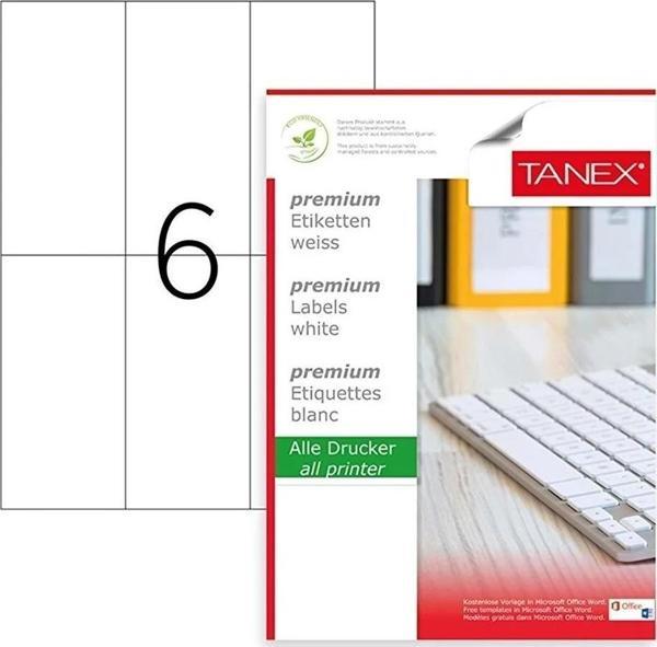 Tanex Laser Etiket 100 Yaprak 70 x 148.5 MM Lazer Yazıcı Etiketi - Image 1