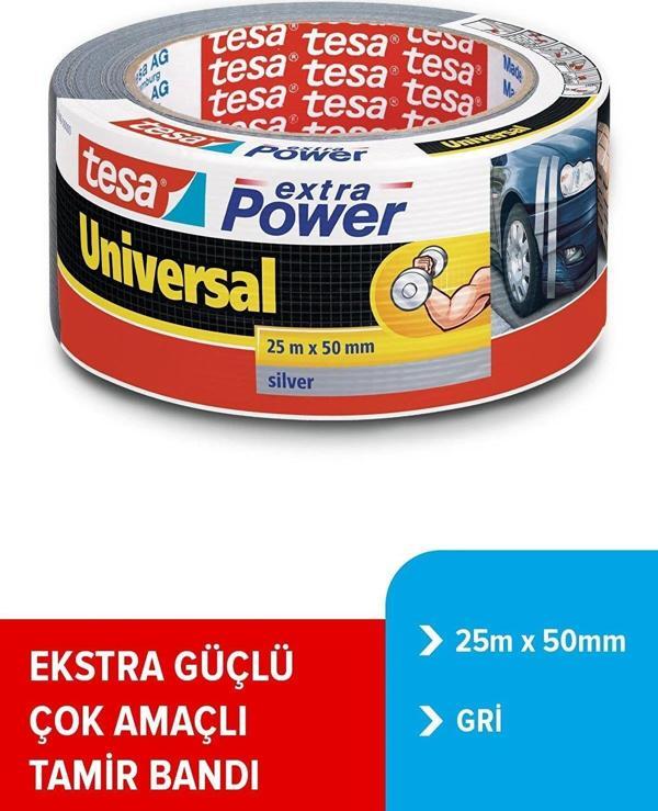 Tesa Bant Extra Power Duct Çok Amaçlı Bant Gri 50 mm x 25 Metre - Image 1