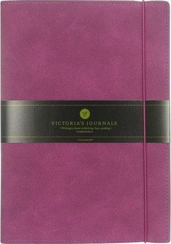 Victorias Journals 5515 Bufallo İkili Defter 64 Sayfa 32 Çizgili+32 Sayfa Noktalı 14X20 cm Bordo - Image 1