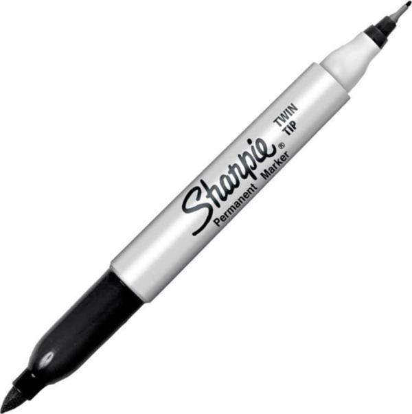 Sharpie Twin Çift Uçlu Permanent Markör Siyah (1 Kutu 12 Adet) - Image 1