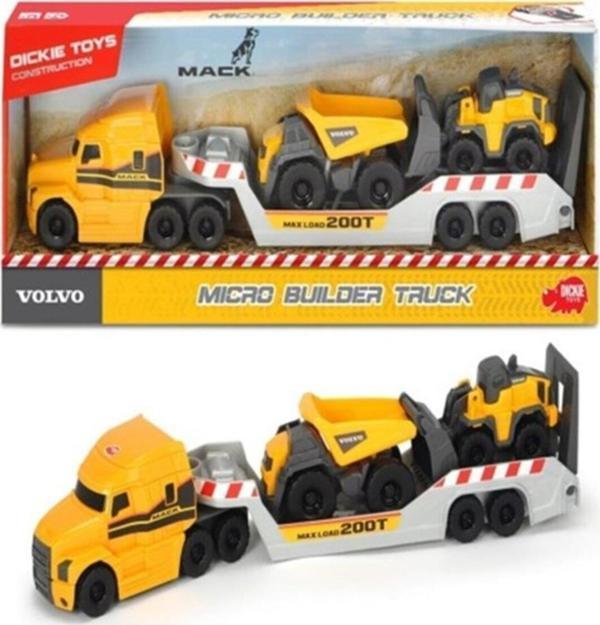 Dickie Toys Mack Volvo Micro Builder Truck İnşaat Kamyonu - Image 1