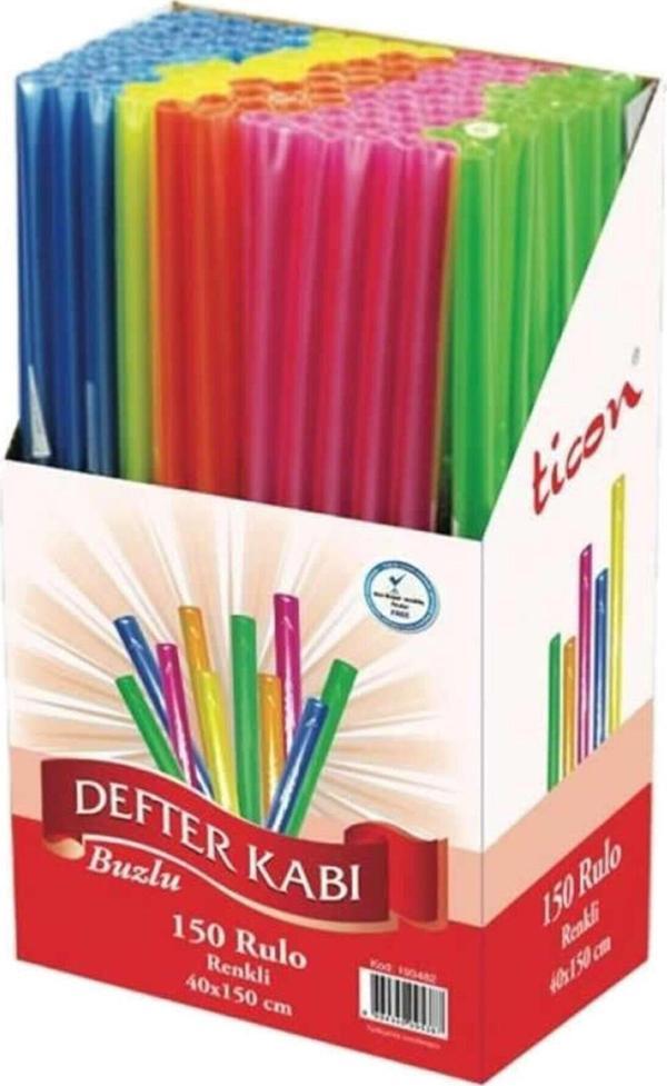 Ticon Rulo Defter Kabı Buzlu Şeffaf (150 Adet) - Image 1