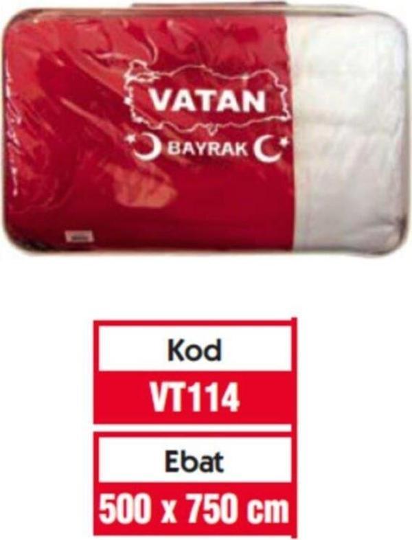 Vatan Bez Bayrak Türk %100 Polyester 500x750 Cm - Image 1