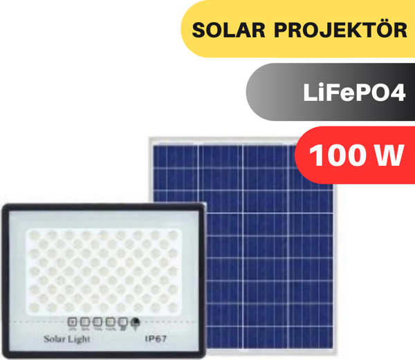 LEXRON 100W SOLAR PROJEKTÖR - Image 1