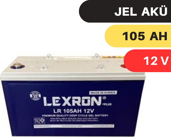 LEXRON 105A 12V JEL AKÜ - Image 1