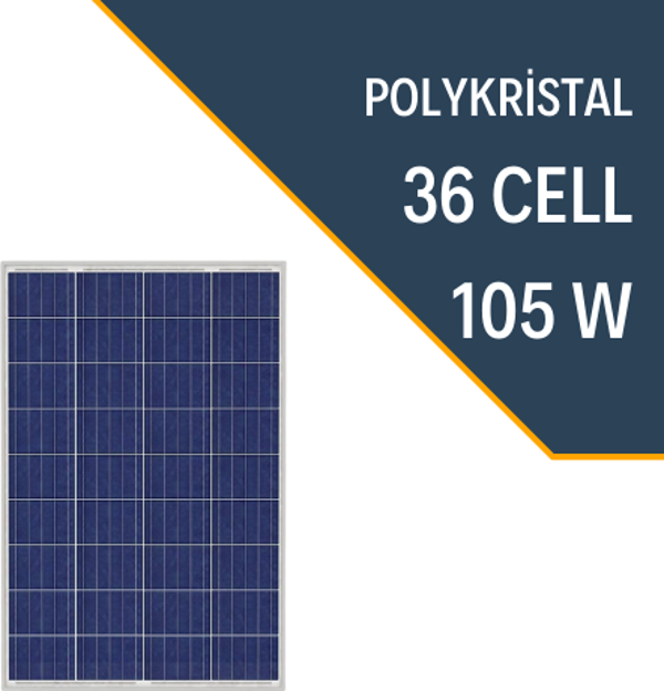 Lexron 105W POLYKRİSTAL GÜNEŞ PANELİ - Image 1