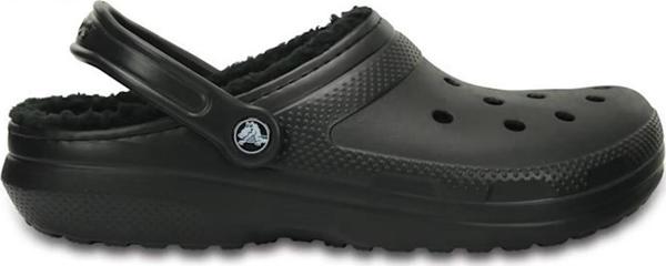 Crocs Classic Lined Clog Unisex Terlik 203591-060 Black/Black - Image 1